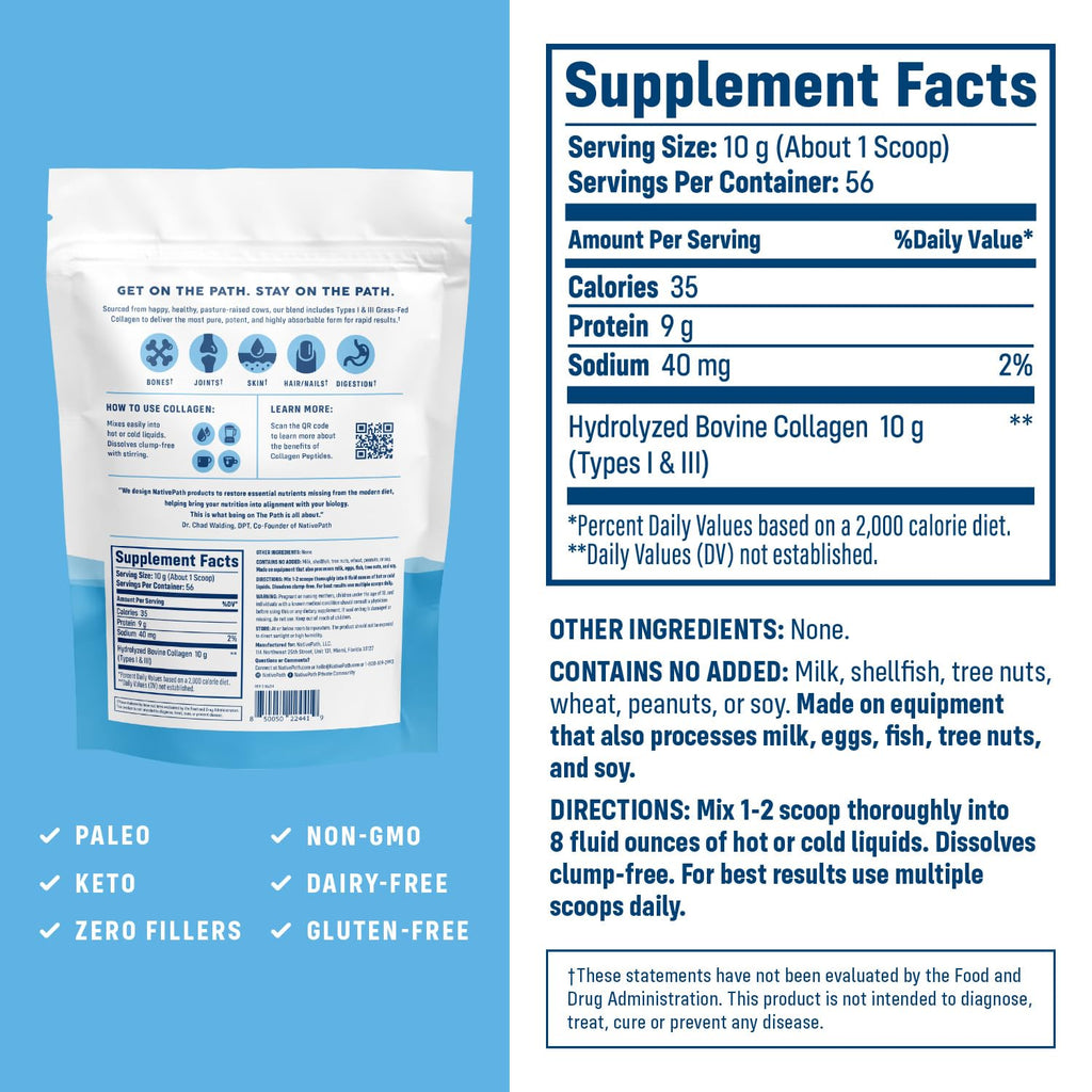 NativePath Collagen Peptides - 8.8 oz (25 Servings)