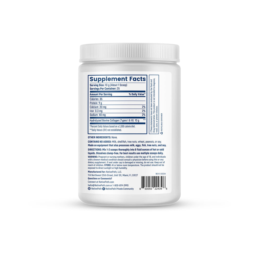 NativePath Collagen Peptides - 8.8 oz (25 Servings)