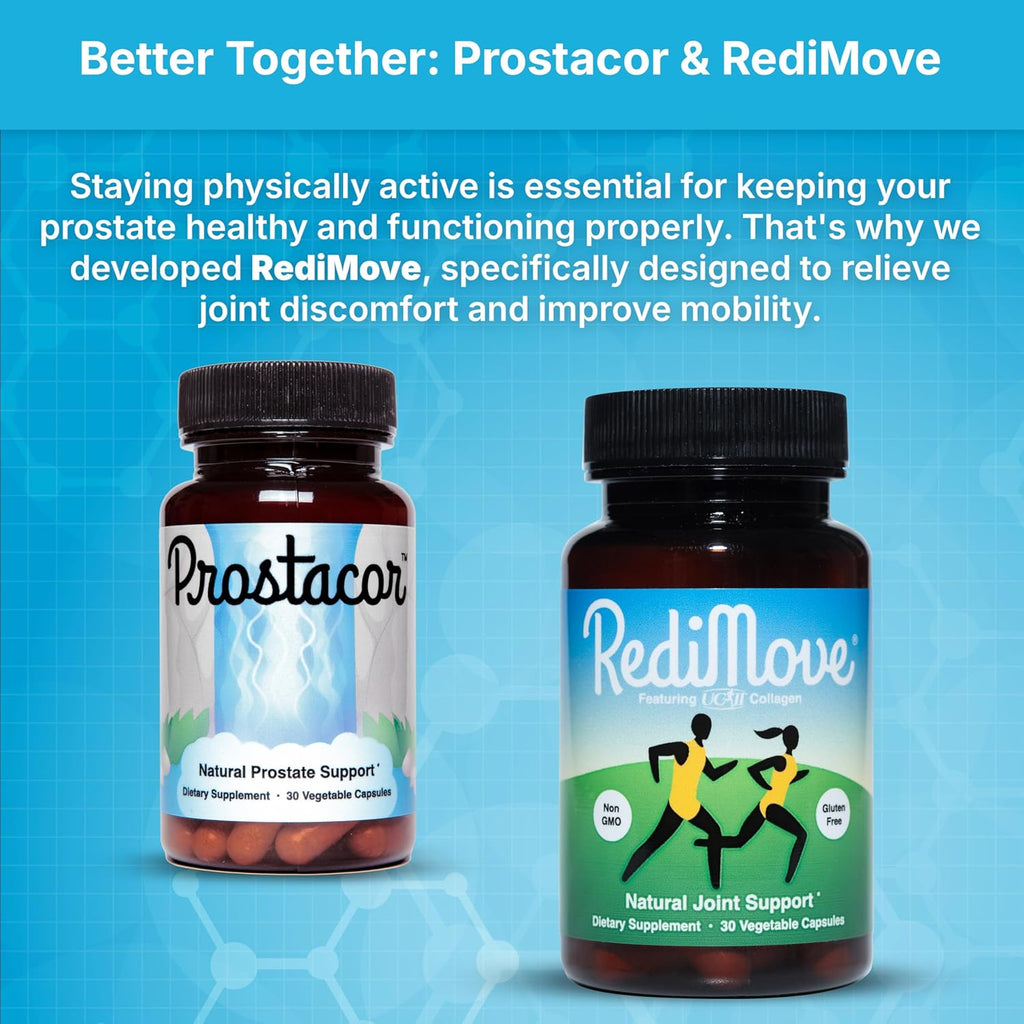 Prostacor Natural Prostate Support Supplement - Non-GMO, Vegan, Gluten-Free - 30 capsules