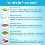 Prostacor Natural Prostate Support Supplement - Non-GMO, Vegan, Gluten-Free - 30 capsules