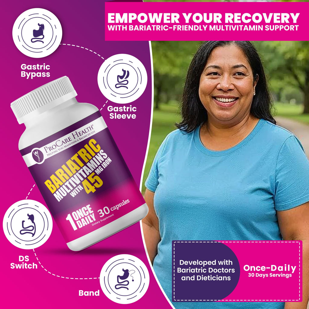 ProCare Health "1 per Day!" Bariatric Multivitamin Capsule with 45mg Iron