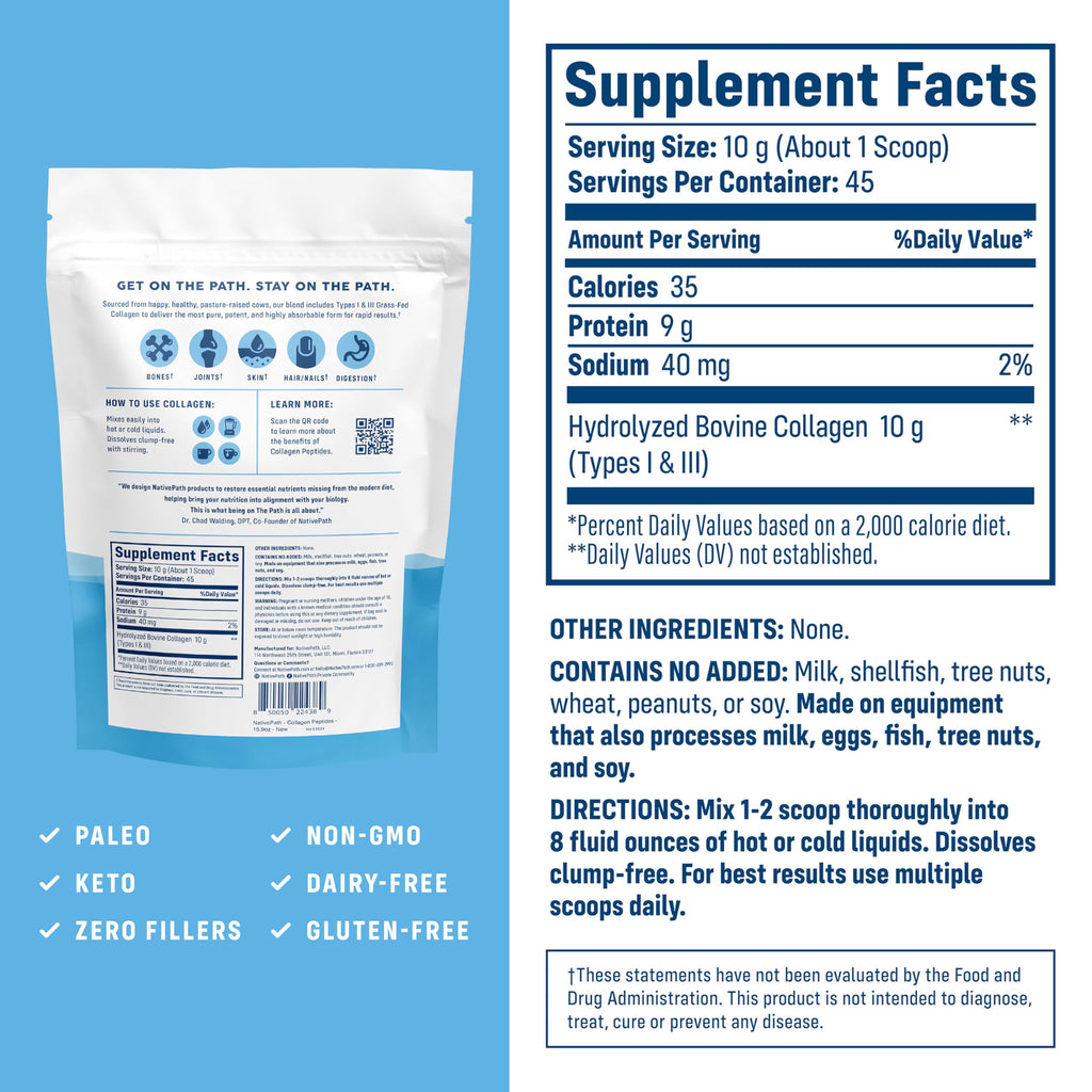 NativePath Collagen Peptides - 8.8 oz (25 Servings)