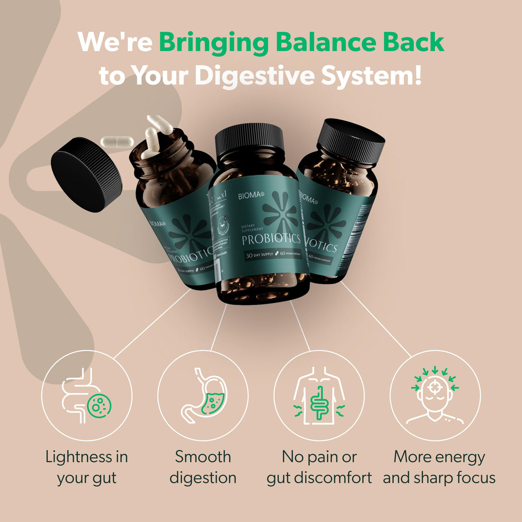 Digestive Health Probiotic - Gut Support for Men & Women - Vegan & Gluten Free - 60 Delayed-Release Capsules (30-Day Supply)