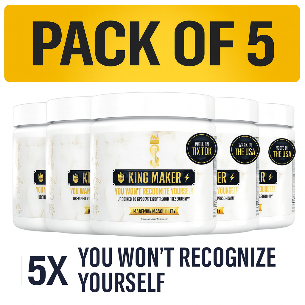 King Maker 13-in-1 Anabolic Supplement for Men to Increase Stamina, Lean Muscle Growth & Recovery, N.O. Booster with Tongkat Ali (LJ100), 120 Capsules